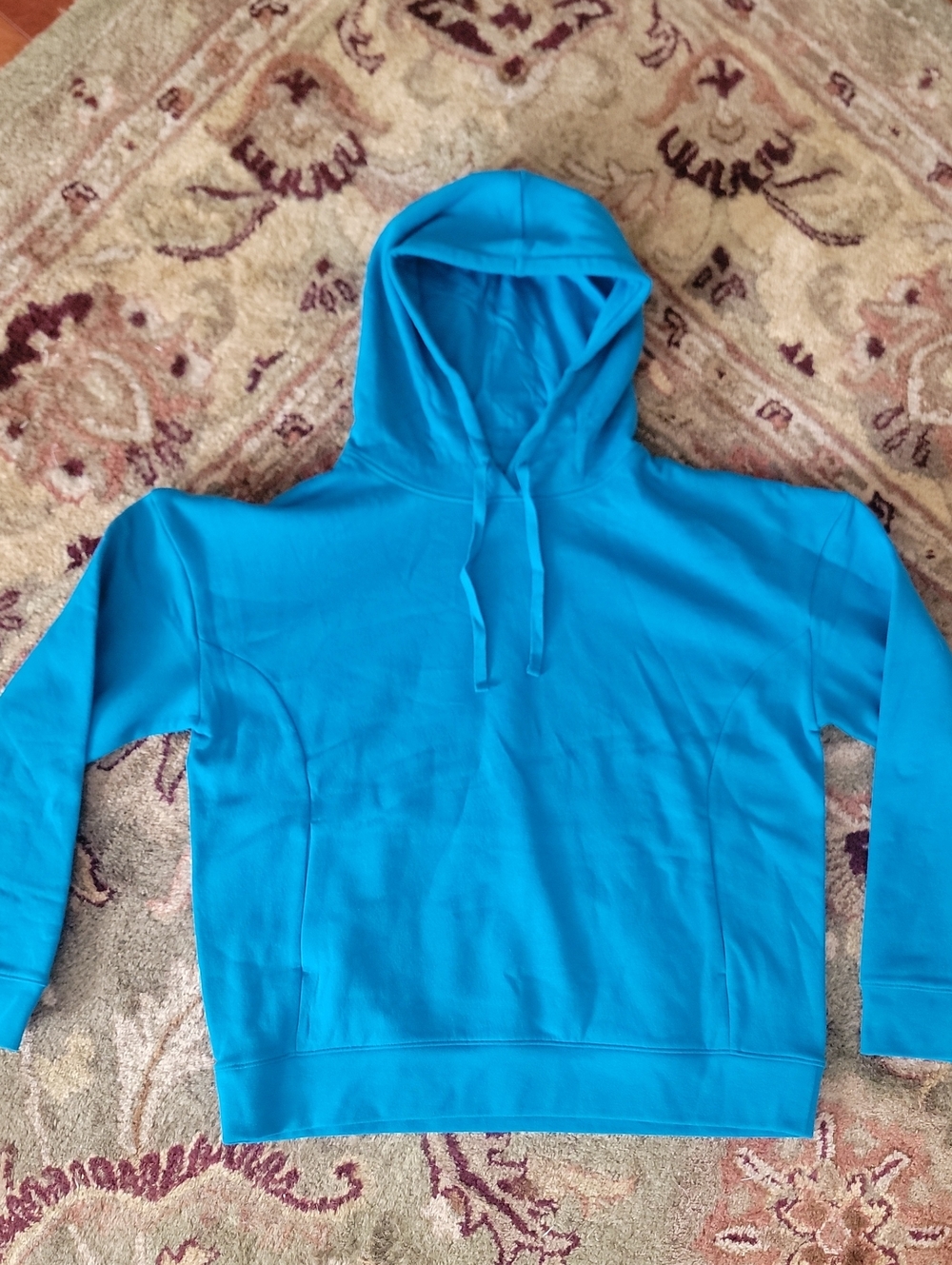 Teal Blue Hooded Sweatshirt